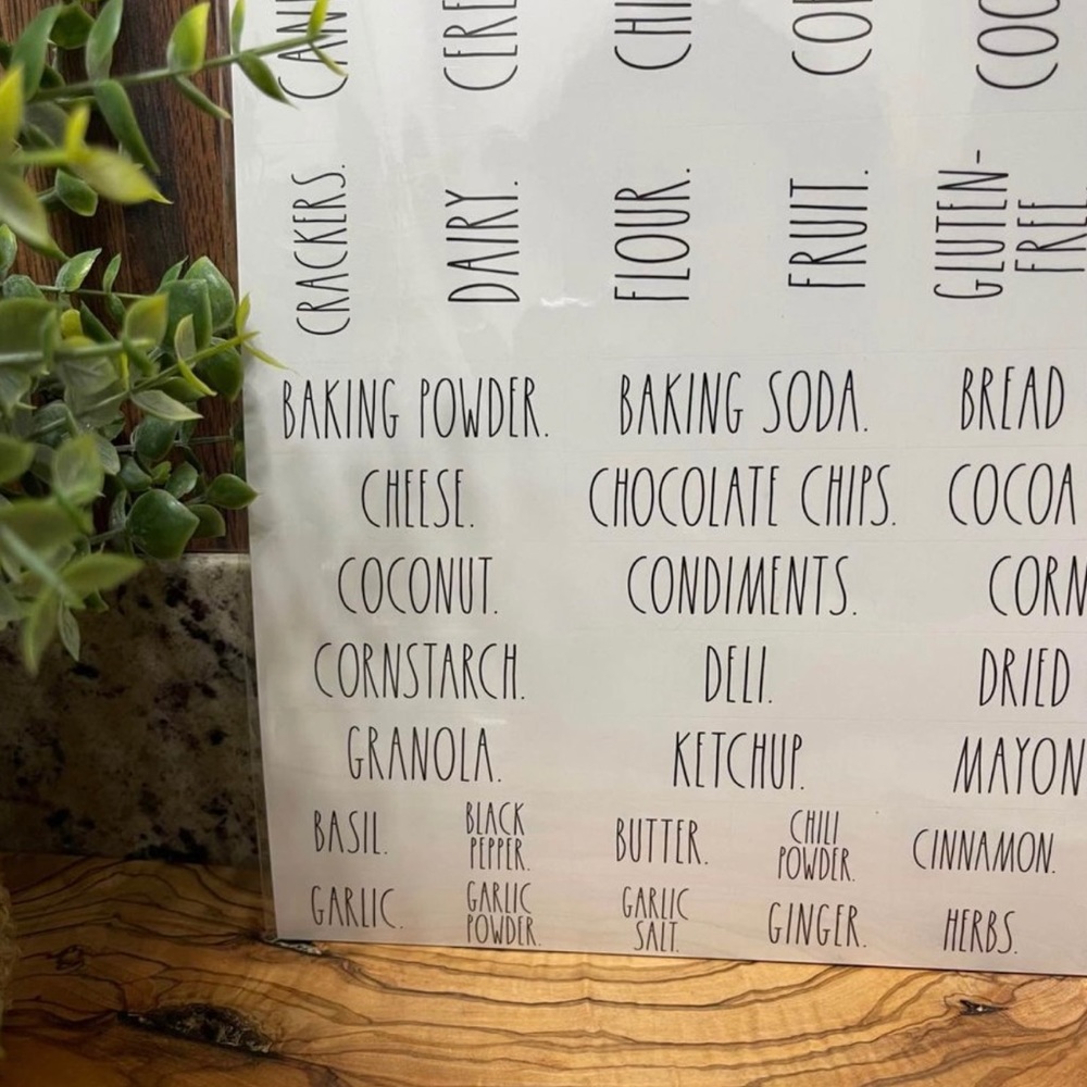 🆕 Rae Dunn | 180 Clear Home Organizing Labels Decals! - Picture 7 of 11